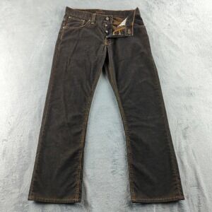 Nudie Jeans Co Regular Ralf Corduroy Jeans Mens 33x30 Brown Straight Leg Denim